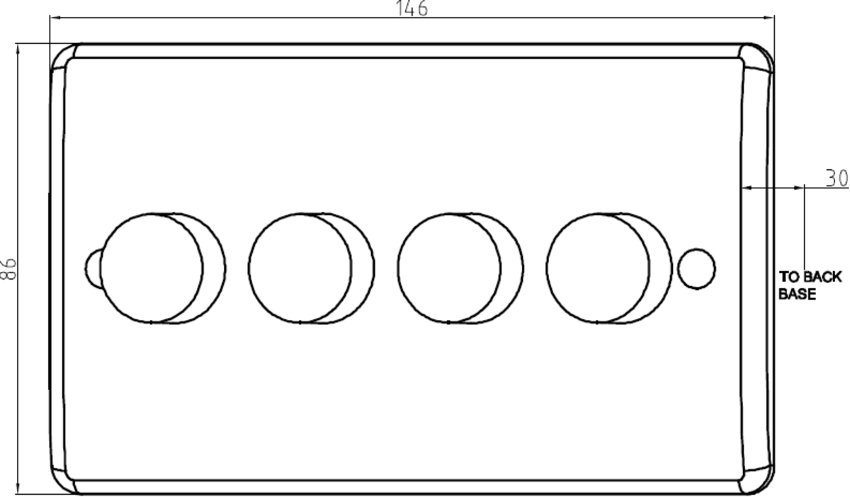 4G 2-way 40-400W (3-100W LED) Leading Edge Dimmer CU2164