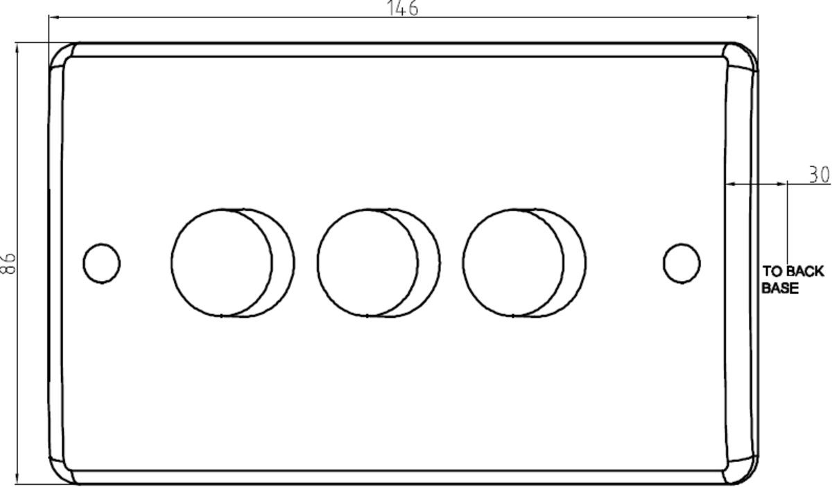 3G 2-way 40-400W (3-100W LED) Leading Edge Dimmer CU2163