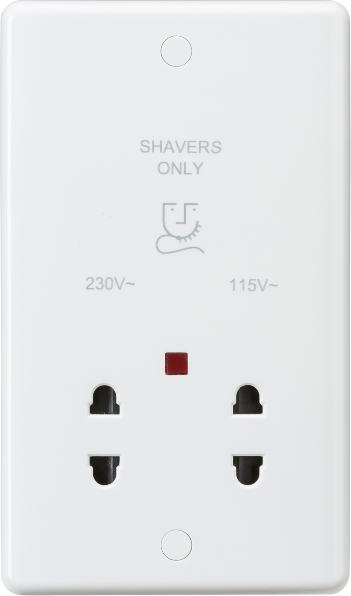 115/230V Dual Voltage Shaver Socket with Neon CU8900N