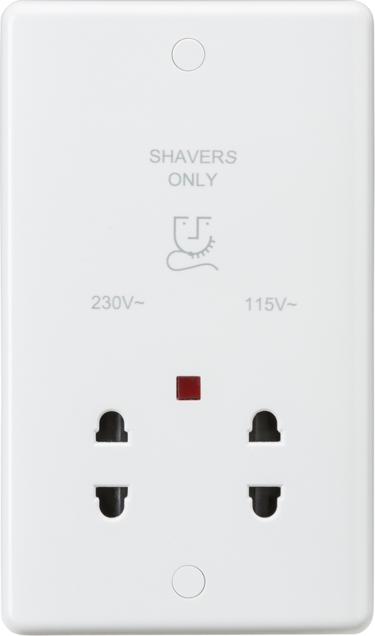 115/230V Dual Voltage Shaver Socket with Neon CU8900N
