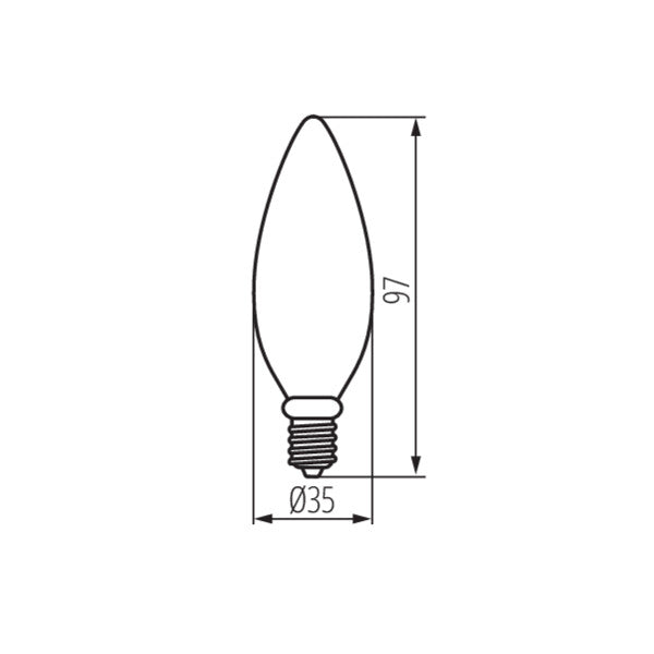 XLED C35 LED light source XLED C35E14 7W-WW