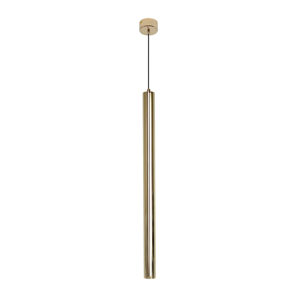 Gold LED Cylinder Pendant Light