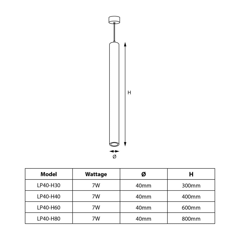 Gold LED Cylinder Pendant Light