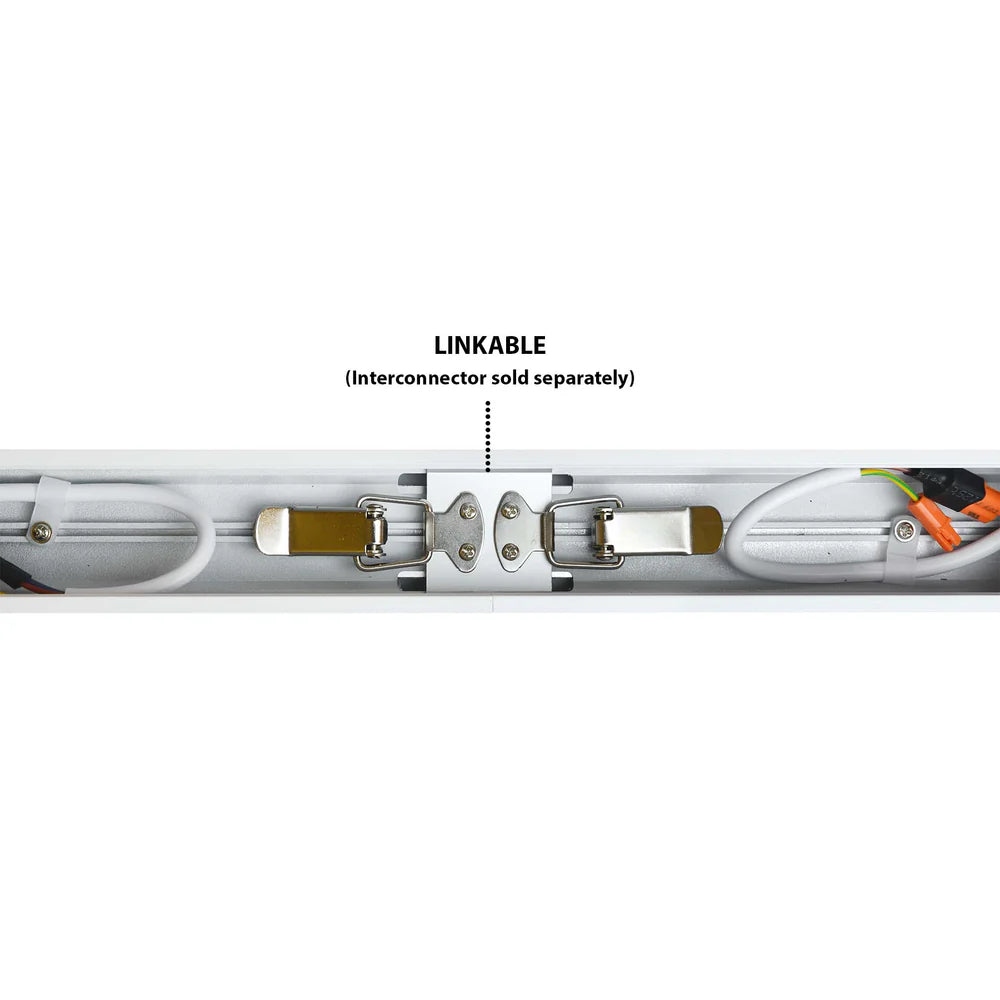 Black LED Linkable Linear Light With Toolless Locking System