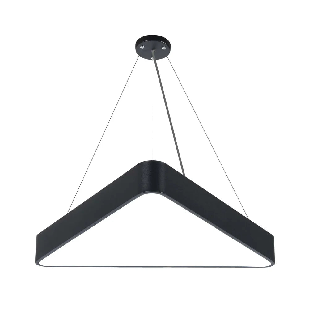 Black LED Triangular Pendant Light 3CCT