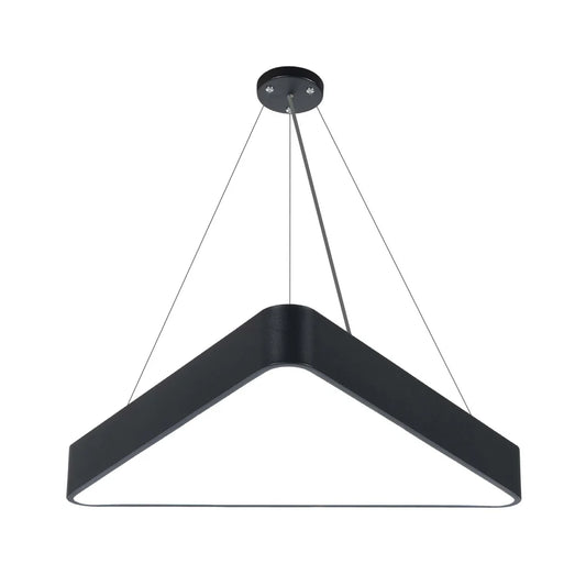 Black LED Triangular Pendant Light 3CCT