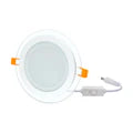Recessed Round Crystal Glass Edge LED Panel Light