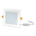 Recessed Square Crystal Glass Edge LED Panel Light Triple Cycles