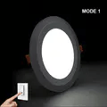 Recessed Round Blue Edge Lit LED Panel Light