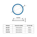 Recessed Round Chrome Mirror Blue Edge Lit LED Panel Light