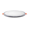 Recessed Round Chrome Mirror Blue Edge Lit LED Panel Light