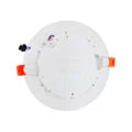 Recessed Round Chrome Mirror Blue Edge Lit LED Panel Light