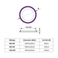Recessed Round Chrome Mirror Purple Edge Lit LED Panel Light