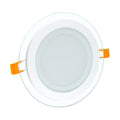 Recessed Round Crystal Glass Edge LED Panel Light