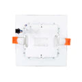 Recessed Square Chrome Mirror Blue Edge Lit LED Panel Light