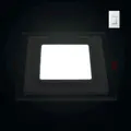 Recessed Square Chrome Mirror Blue Edge Lit LED Panel Light