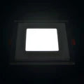 Recessed Square Chrome Mirror Purple Edge Lit LED Panel Light