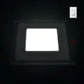 Recessed Square Chrome Mirror Purple Edge Lit LED Panel Light