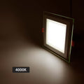 Recessed Square Crystal Glass Edge LED Panel Light