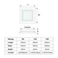 Recessed Square Crystal Glass Edge LED Panel Light